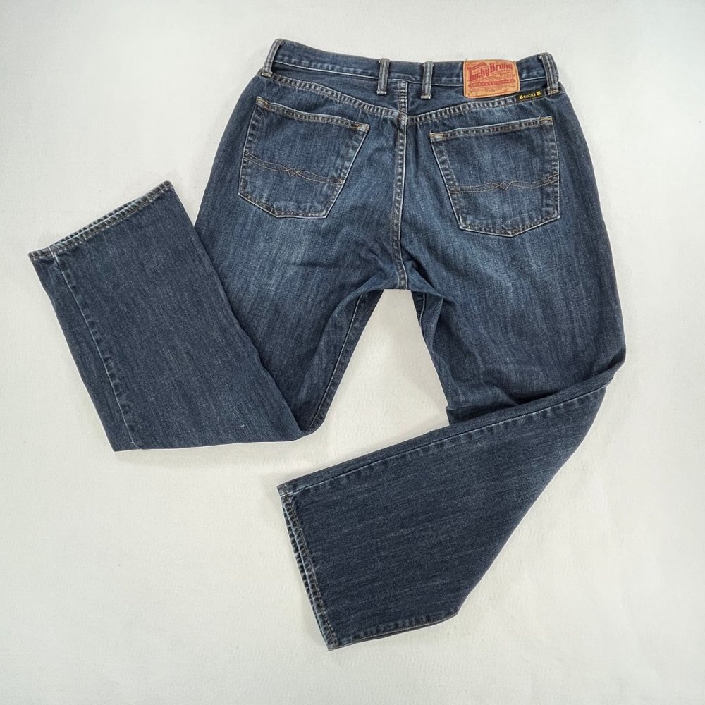 SOLD LUCKY BRAND Mens 33x28 181 Relaxed Straight Leg Jeans Size 34 28" Inseam - Picture 2 of 16